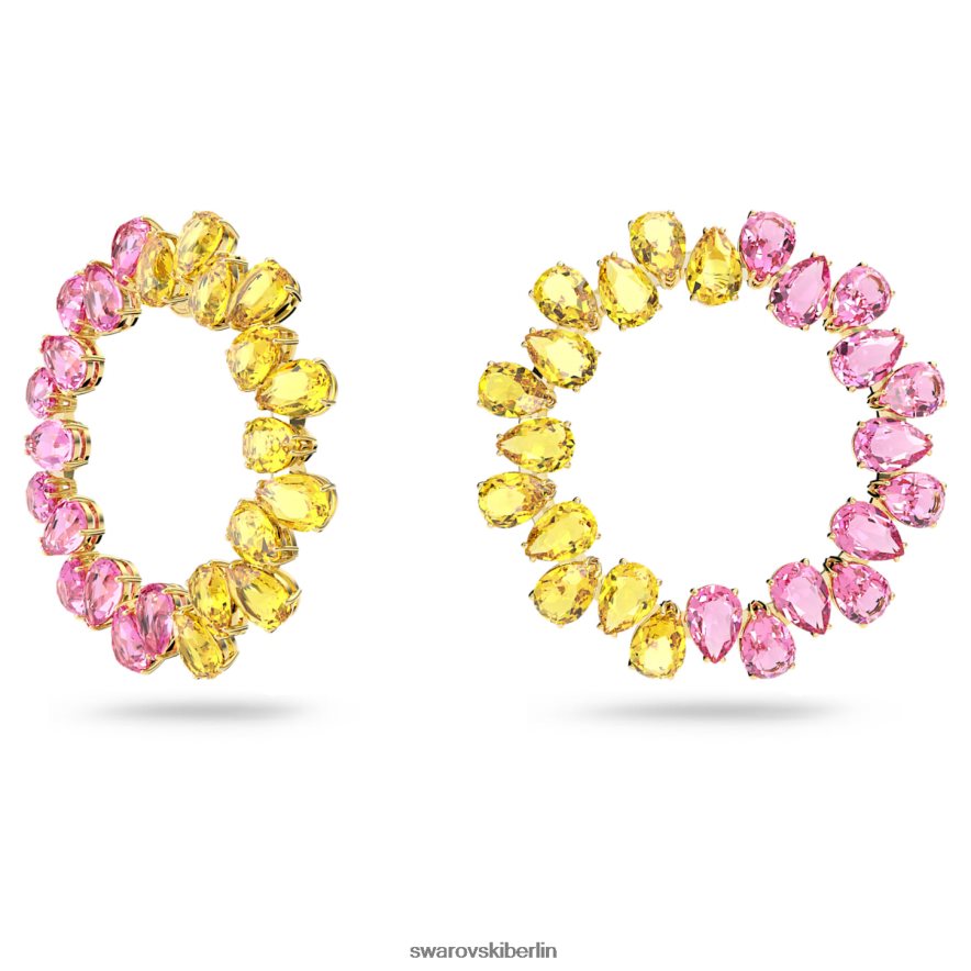 Swarovski Millenia-Creolen Birnenschliff, mehrfarbig, vergoldet Schmuck HLT448912