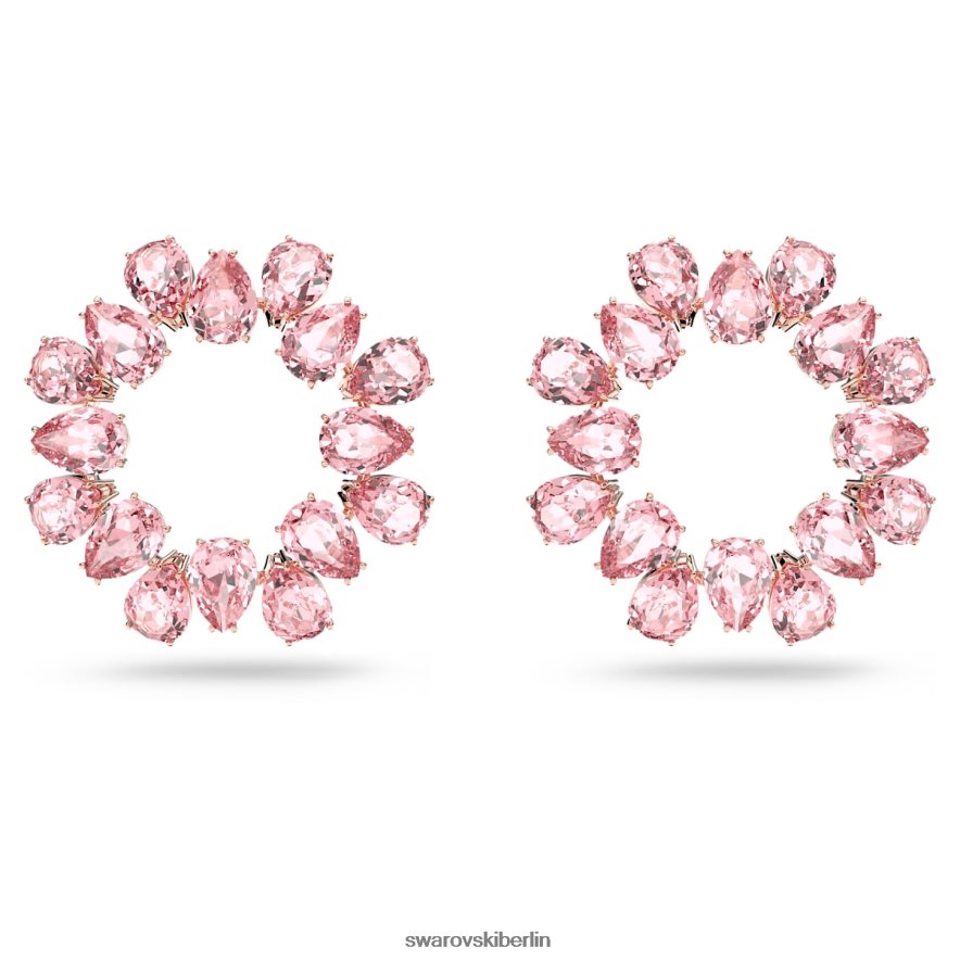 Swarovski Millenia-Creolen Birnenschliff, rosa, rosévergoldet Schmuck HLT448876