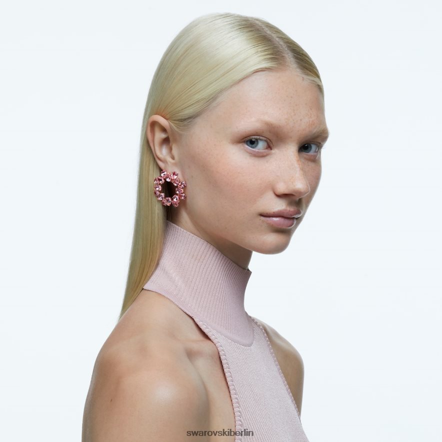 Swarovski Millenia-Creolen Birnenschliff, rosa, rosévergoldet Schmuck HLT448876