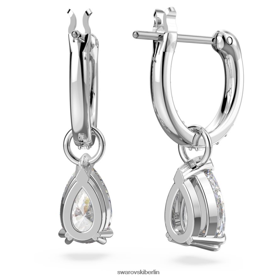 Swarovski Millenia-Creolen Birnenschliff, weiß, rhodiniert Schmuck HLT448762
