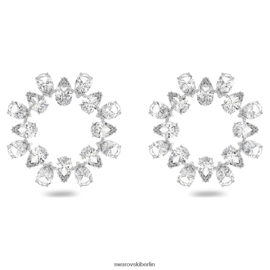 Swarovski Millenia-Creolen Birnenschliff, weiß, rhodiniert Schmuck HLT448875