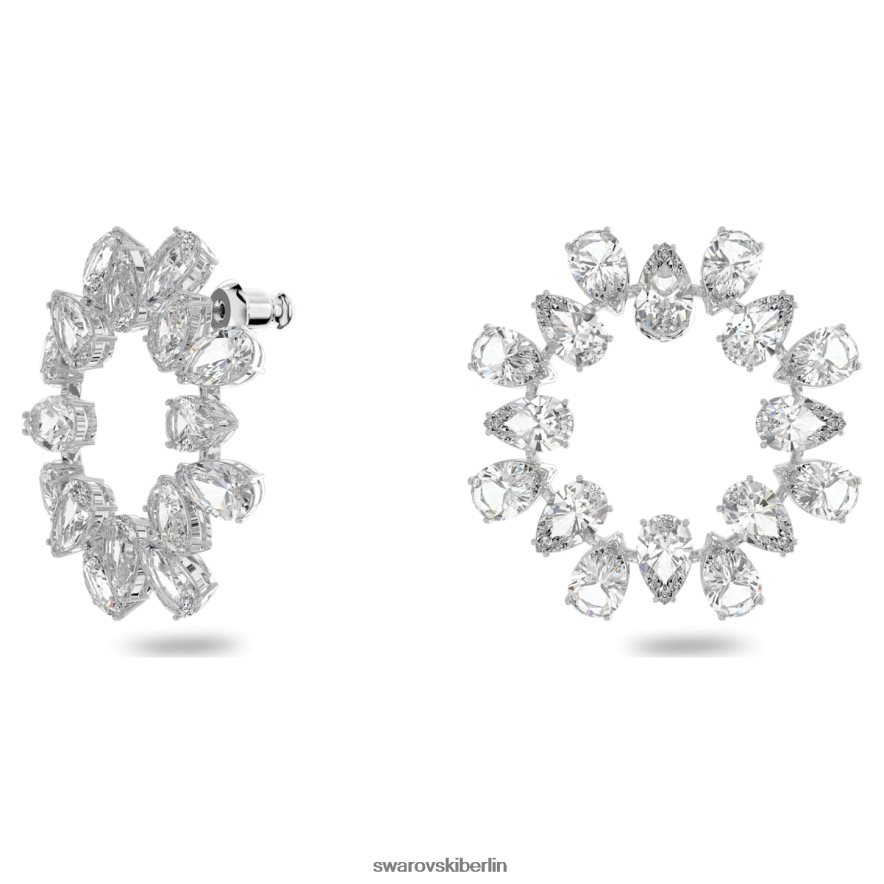 Swarovski Millenia-Creolen Birnenschliff, weiß, rhodiniert Schmuck HLT448875