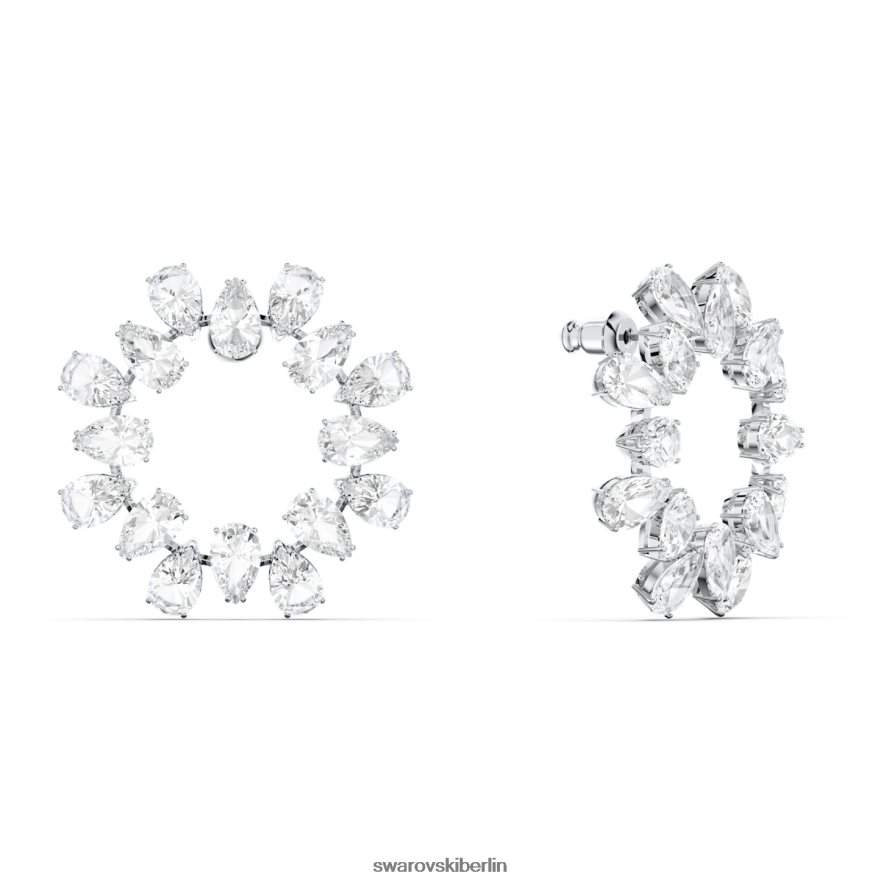 Swarovski Millenia-Creolen Birnenschliff, weiß, rhodiniert Schmuck HLT448875