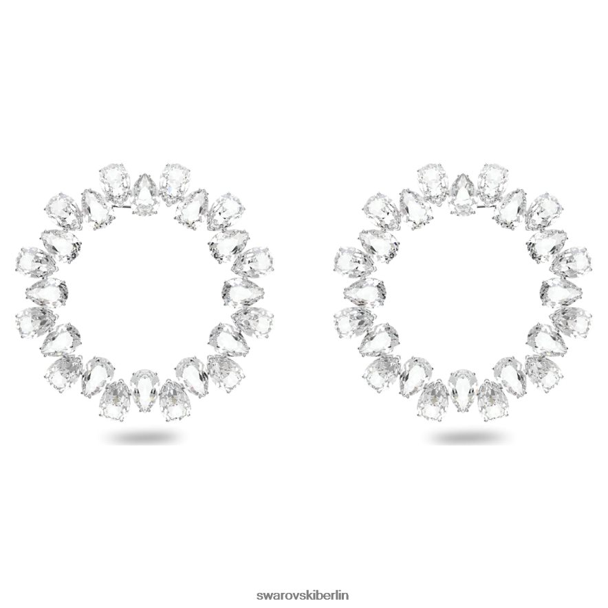 Swarovski Millenia-Creolen Birnenschliff, weiß, rhodiniert Schmuck HLT448896