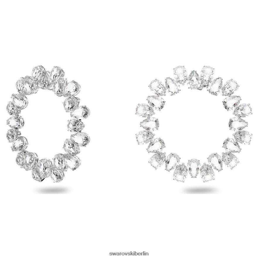 Swarovski Millenia-Creolen Birnenschliff, weiß, rhodiniert Schmuck HLT448896