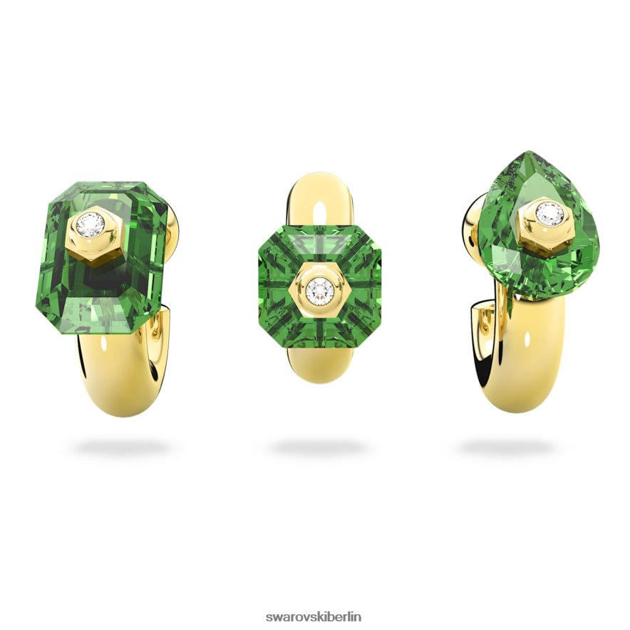 Swarovski Numina-Creolen Mischschliffe, grün, vergoldet Schmuck HLT448381