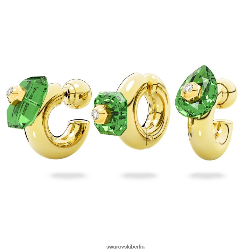 Swarovski Numina-Creolen Mischschliffe, grün, vergoldet Schmuck HLT448381