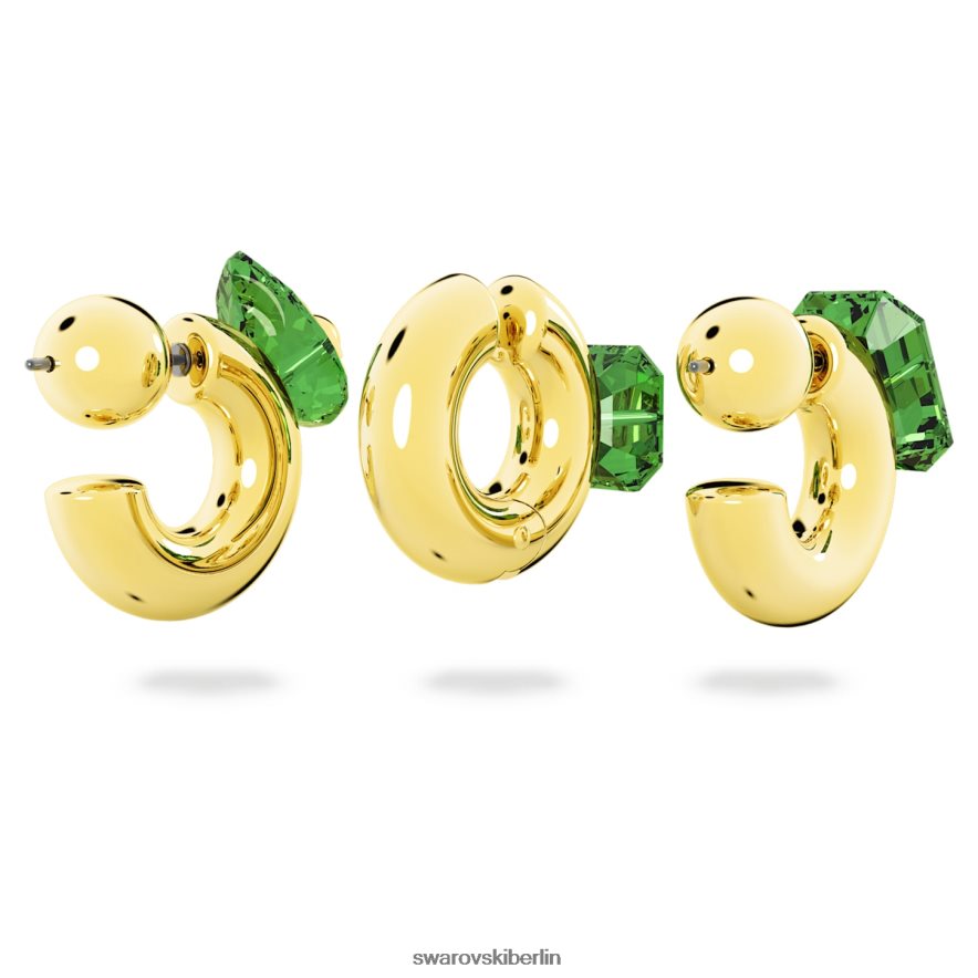 Swarovski Numina-Creolen Mischschliffe, grün, vergoldet Schmuck HLT448381