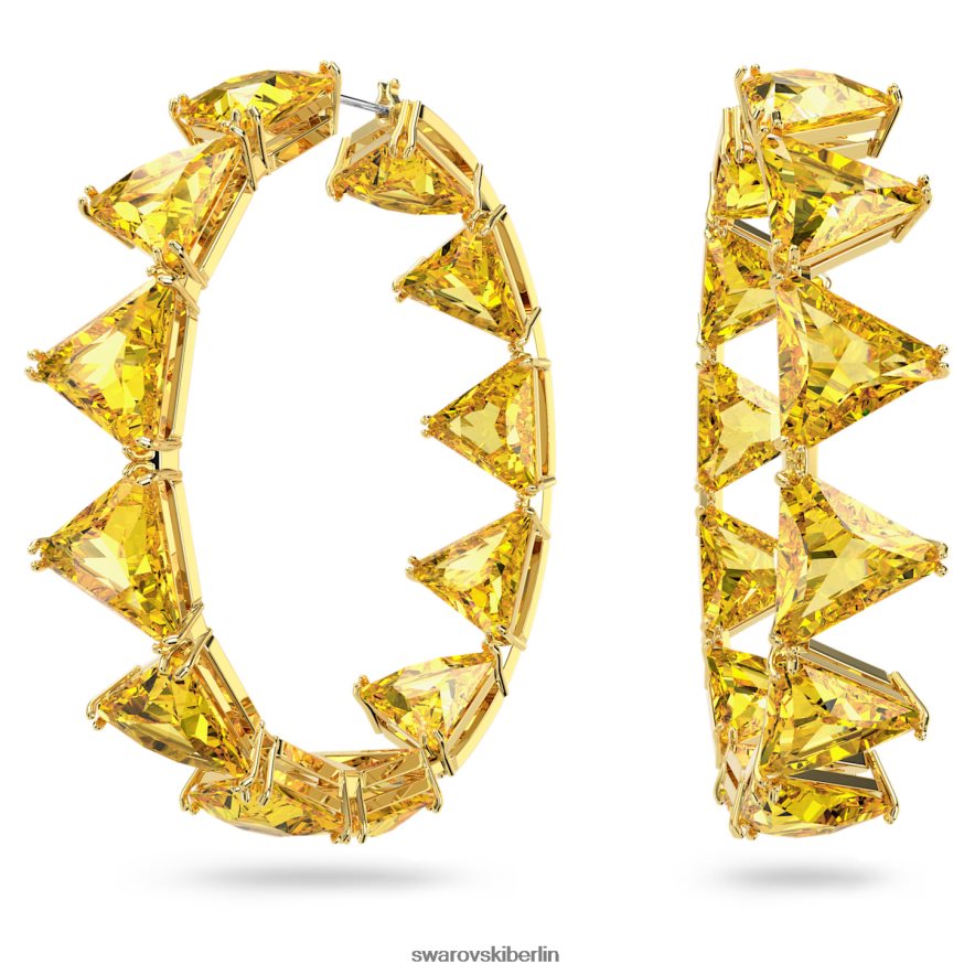 Swarovski Ortyx-Creolen Dreiecksschliff, gelb, vergoldet Schmuck HLT448924