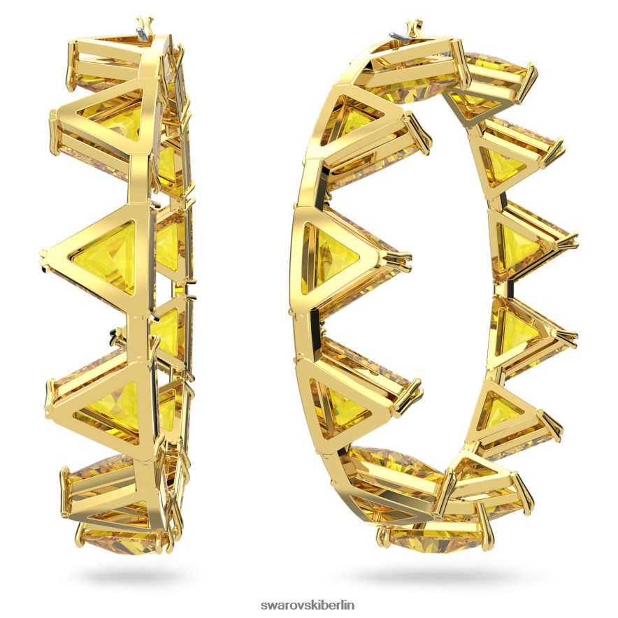 Swarovski Ortyx-Creolen Dreiecksschliff, gelb, vergoldet Schmuck HLT448924