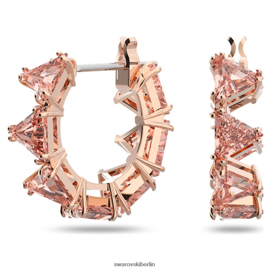 Swarovski Ortyx-Creolen Dreiecksschliff, rosa, rosévergoldet Schmuck HLT448916