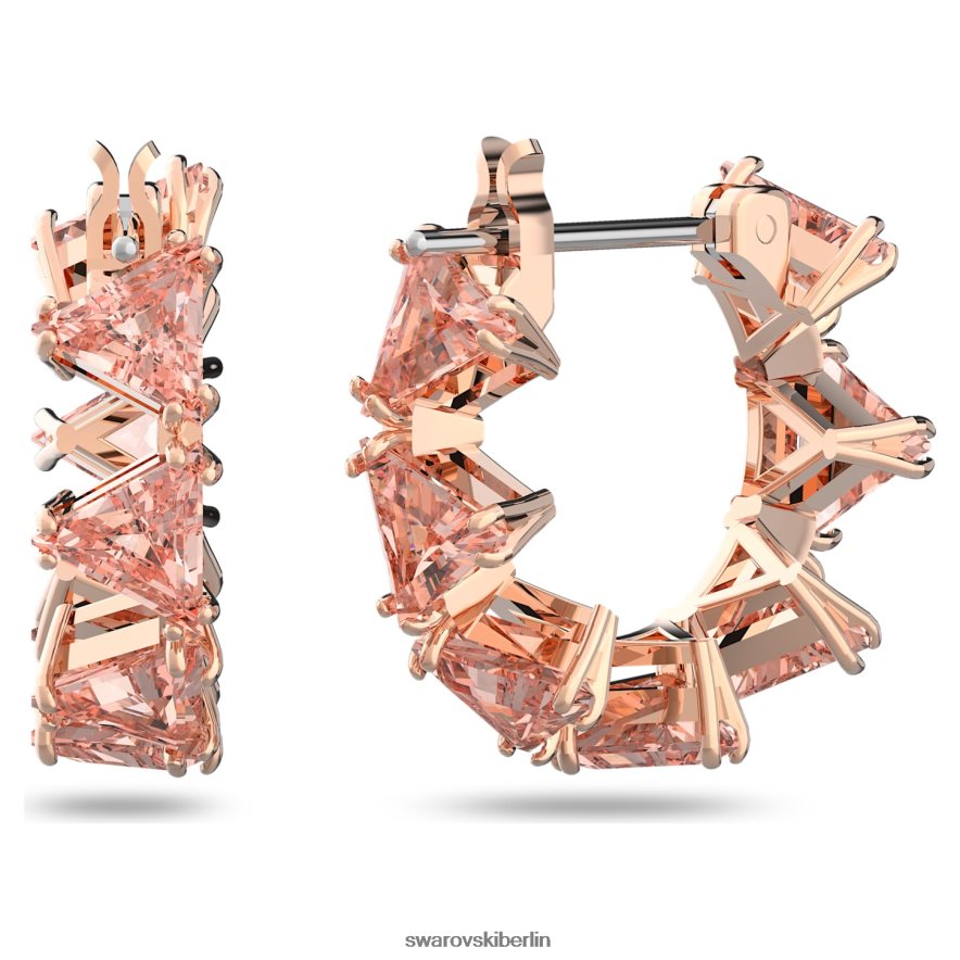 Swarovski Ortyx-Creolen Dreiecksschliff, rosa, rosévergoldet Schmuck HLT448916