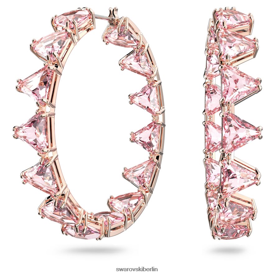 Swarovski Ortyx-Creolen Dreiecksschliff, rosa, rosévergoldet Schmuck HLT448919