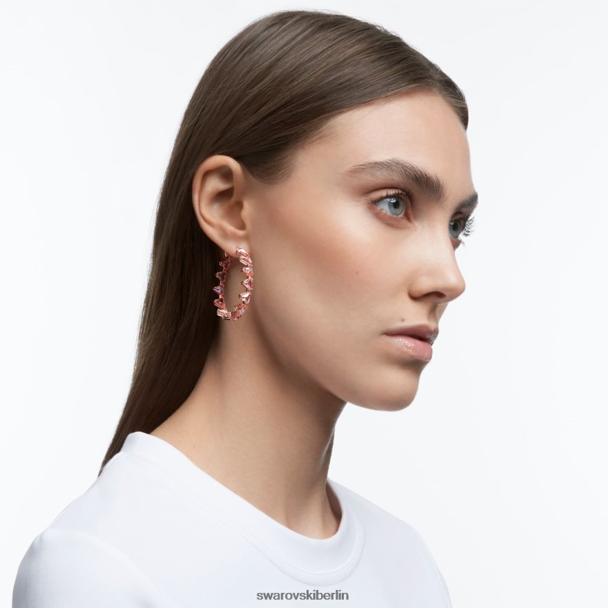 Swarovski Ortyx-Creolen Dreiecksschliff, rosa, rosévergoldet Schmuck HLT448919