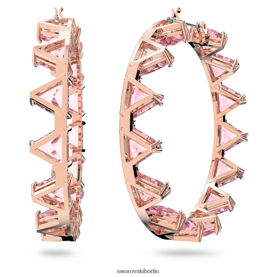 Swarovski Ortyx-Creolen Dreiecksschliff, rosa, rosévergoldet Schmuck HLT448919