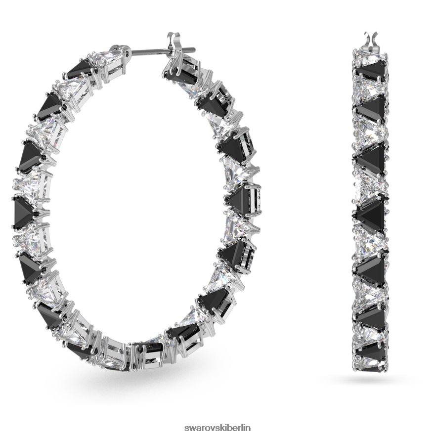 Swarovski Ortyx-Creolen Dreiecksschliff, schwarz, rhodiniert Schmuck HLT448886