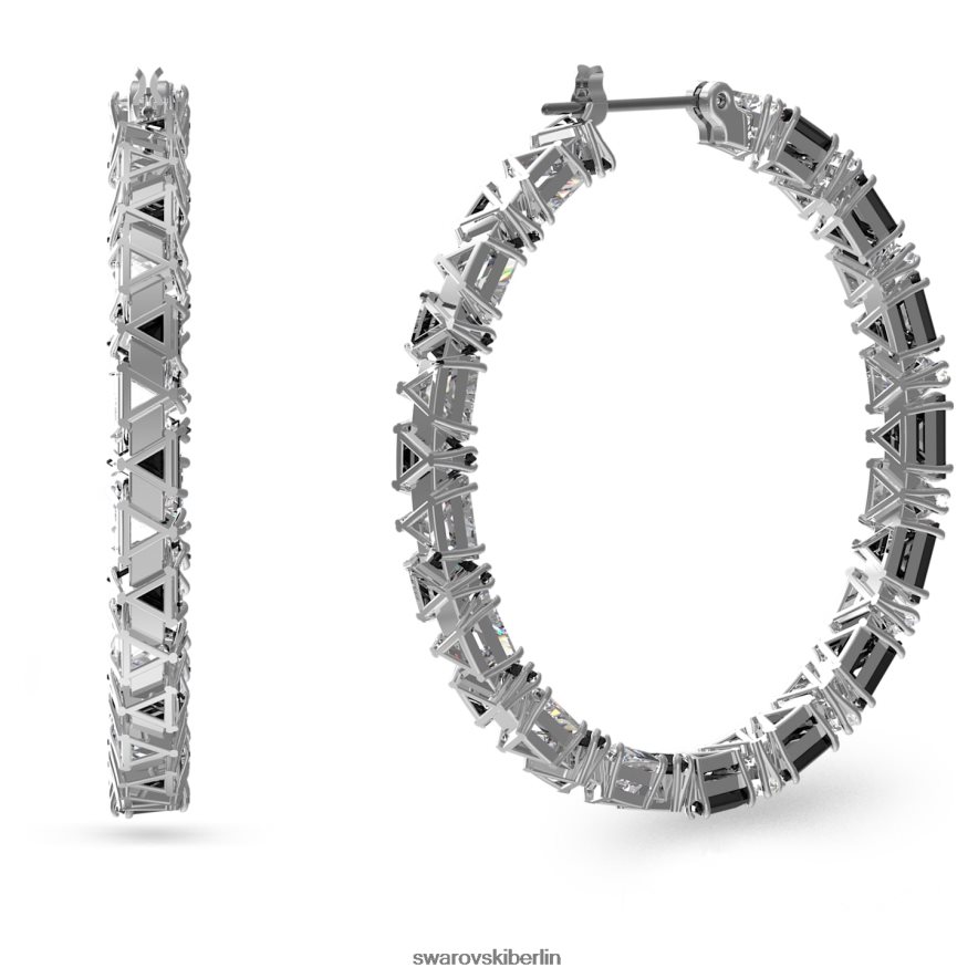Swarovski Ortyx-Creolen Dreiecksschliff, schwarz, rhodiniert Schmuck HLT448886