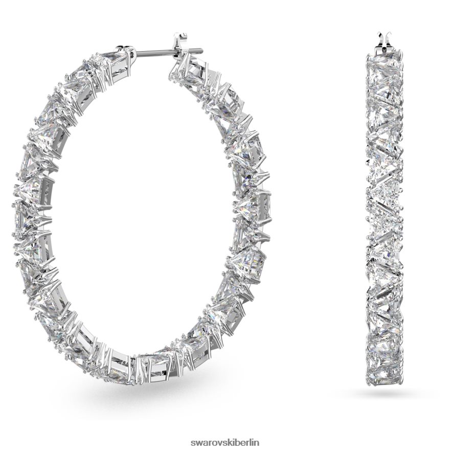 Swarovski Ortyx-Creolen Dreiecksschliff, weiß, rhodiniert Schmuck HLT448870