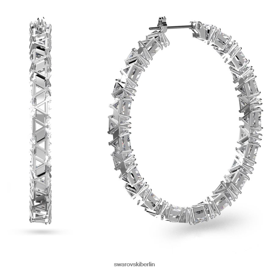 Swarovski Ortyx-Creolen Dreiecksschliff, weiß, rhodiniert Schmuck HLT448870