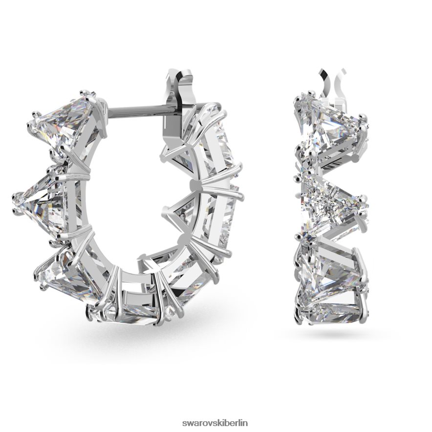 Swarovski Ortyx-Creolen Dreiecksschliff, weiß, rhodiniert Schmuck HLT448887