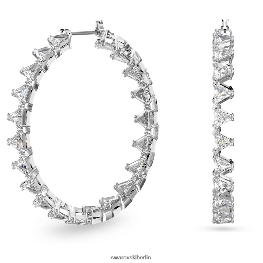 Swarovski Ortyx-Creolen Dreiecksschliff, weiß, rhodiniert Schmuck HLT448931