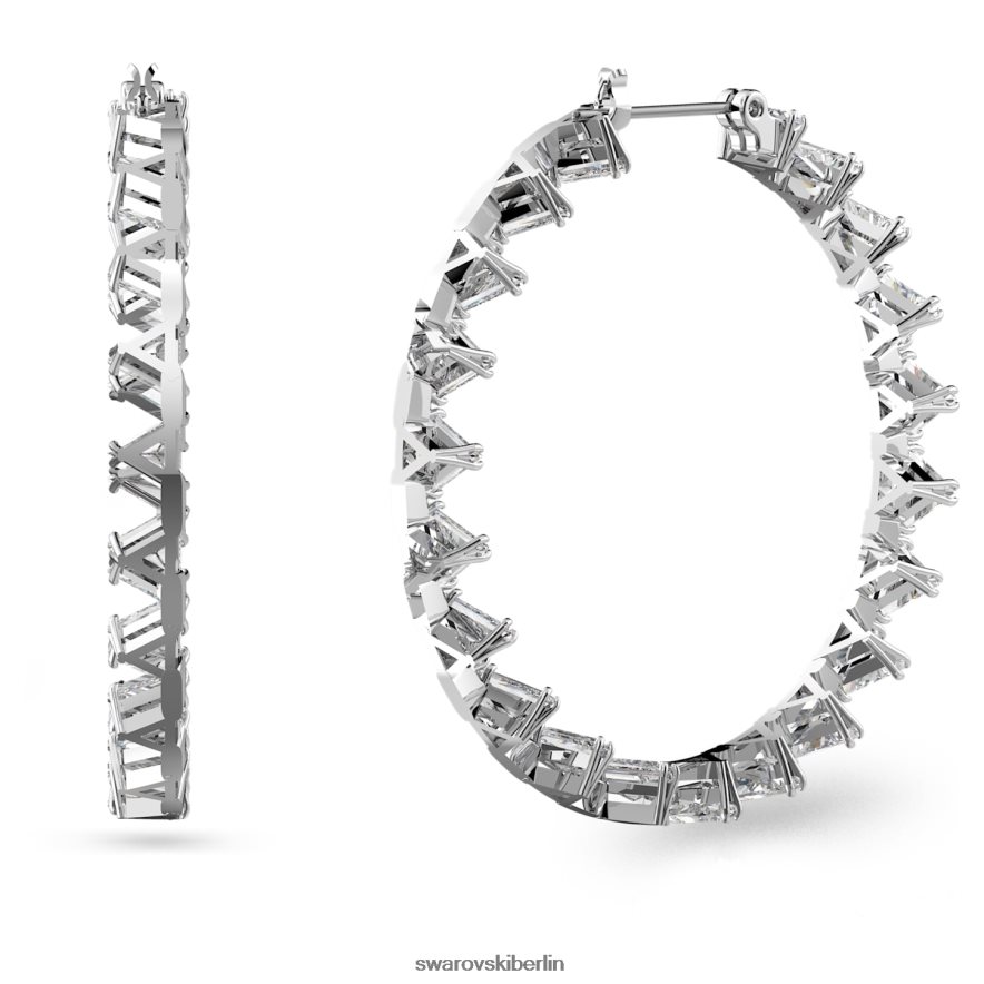 Swarovski Ortyx-Creolen Dreiecksschliff, weiß, rhodiniert Schmuck HLT448931