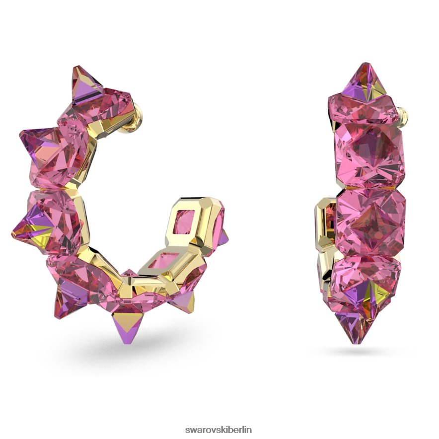 Swarovski Ortyx-Creolen Pyramidenschliff, rosa, vergoldet Schmuck HLT448890
