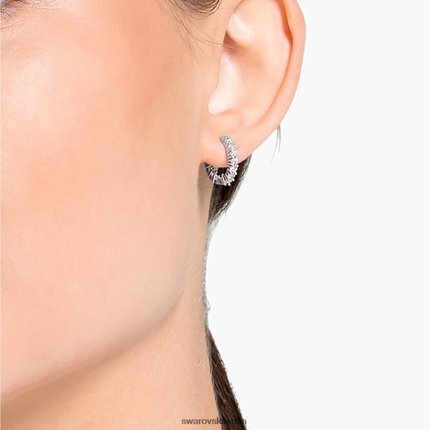 Swarovski Vittore Creolen Rundschliff, weiß, rhodiniert Schmuck HLT448868
