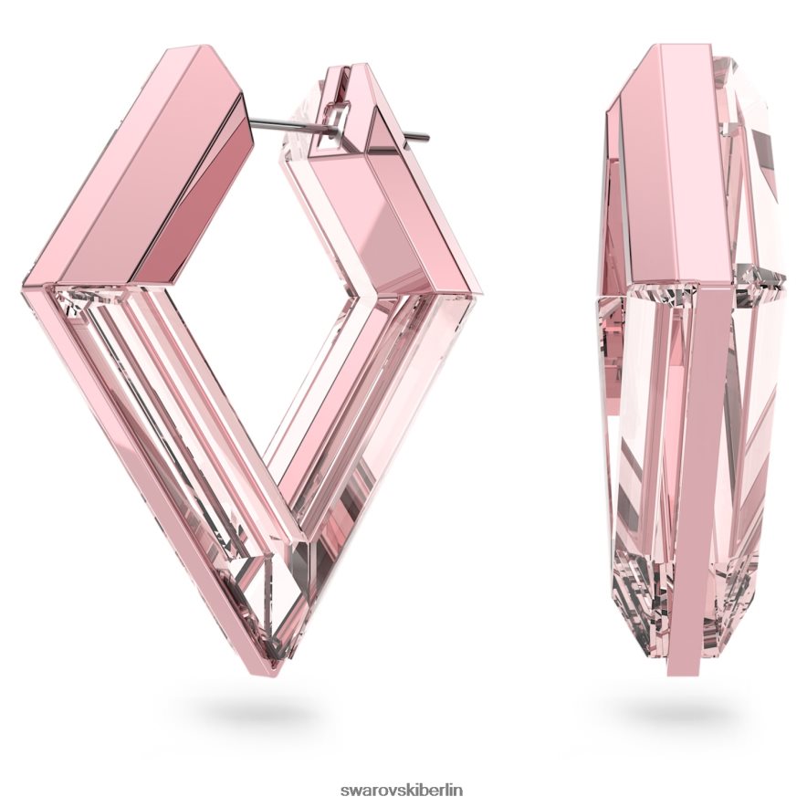 Swarovski leuchtende Creolen Aussage, rosa Schmuck HLT448939