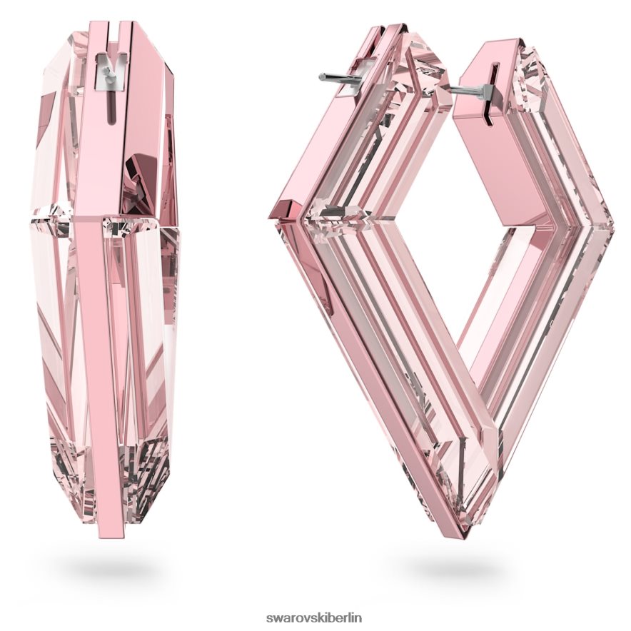 Swarovski leuchtende Creolen Aussage, rosa Schmuck HLT448939