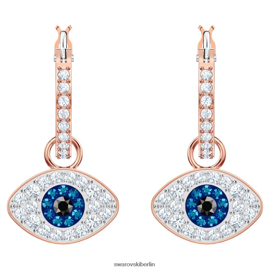 Swarovski symbolische Creolen böser Blick, blau, rosévergoldet Schmuck HLT448758