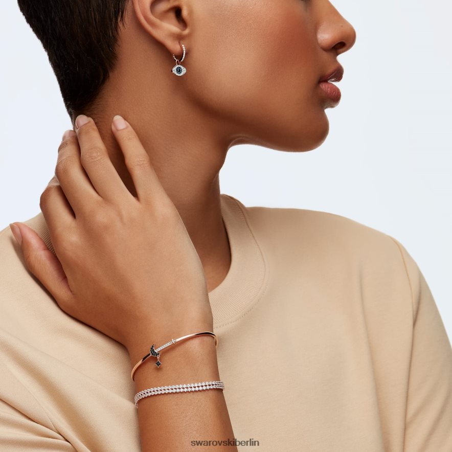 Swarovski symbolische Creolen böser Blick, blau, rosévergoldet Schmuck HLT448758