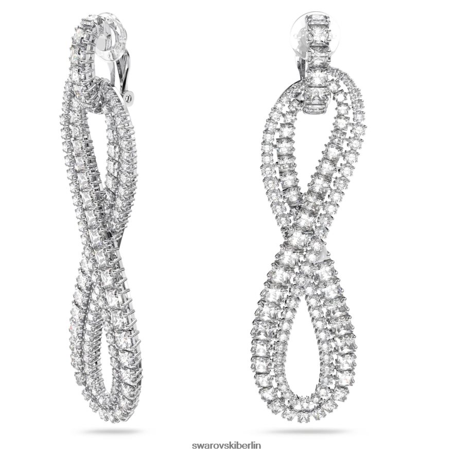 Swarovski Hyperbel-Clip-Ohrringe unendlich, weiß, rhodiniert Schmuck HLT448954