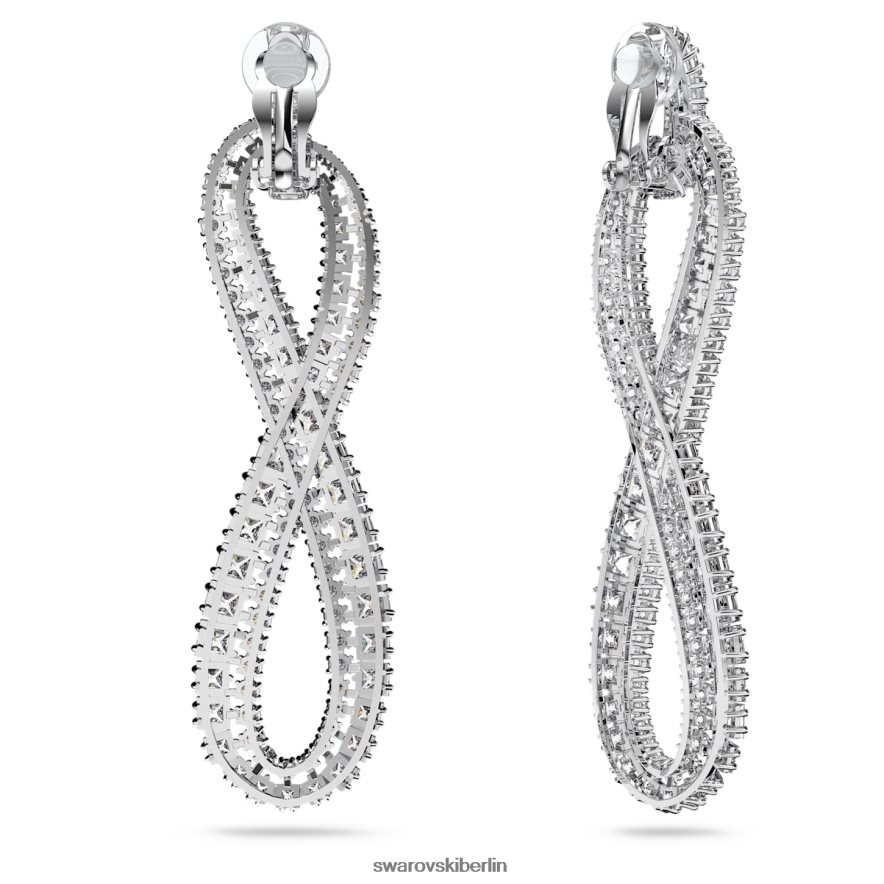 Swarovski Hyperbel-Clip-Ohrringe unendlich, weiß, rhodiniert Schmuck HLT448954