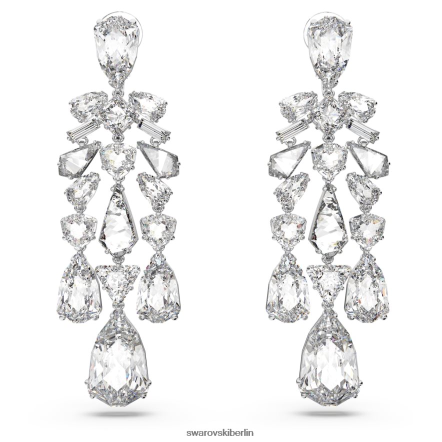 Swarovski Mesmera-Ohrclips Mischschliffe, Kronleuchter, weiß, rhodiniert Schmuck HLT448951