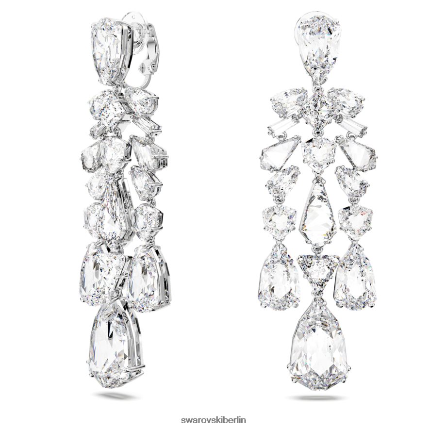 Swarovski Mesmera-Ohrclips Mischschliffe, Kronleuchter, weiß, rhodiniert Schmuck HLT448951