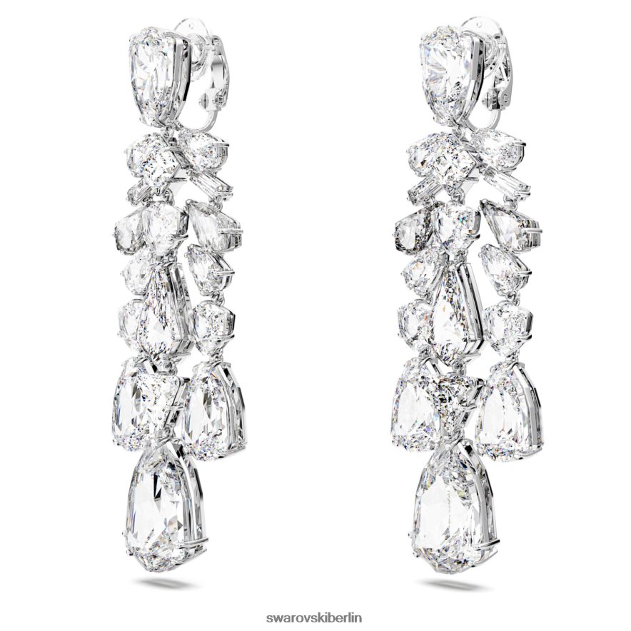 Swarovski Mesmera-Ohrclips Mischschliffe, Kronleuchter, weiß, rhodiniert Schmuck HLT448951