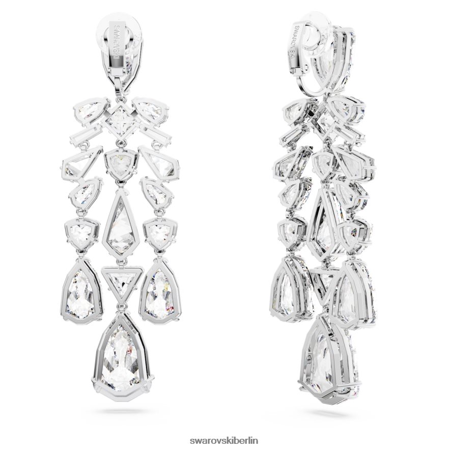 Swarovski Mesmera-Ohrclips Mischschliffe, Kronleuchter, weiß, rhodiniert Schmuck HLT448951