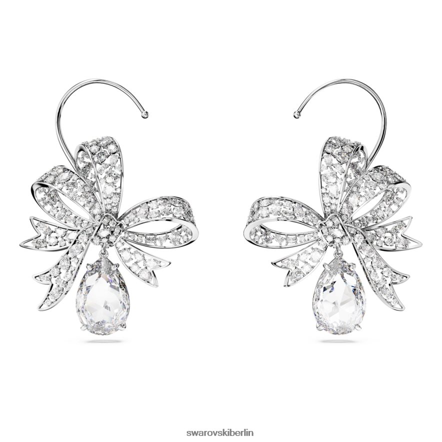 Swarovski Volta-Clip-Ohrringe Schleife, weiß, rhodiniert Schmuck HLT448959