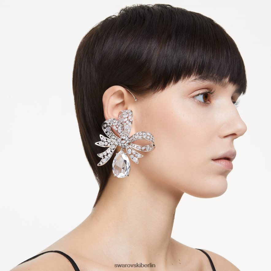 Swarovski Volta-Clip-Ohrringe Schleife, weiß, rhodiniert Schmuck HLT448959