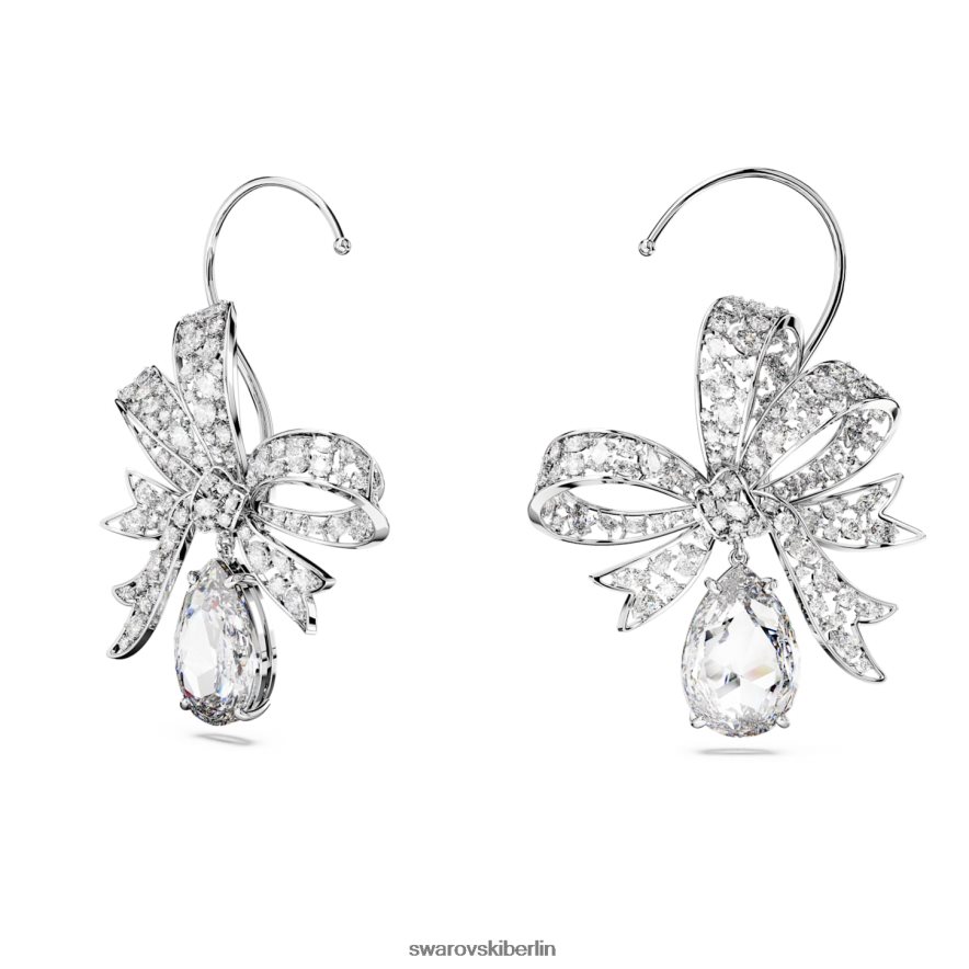 Swarovski Volta-Clip-Ohrringe Schleife, weiß, rhodiniert Schmuck HLT448959