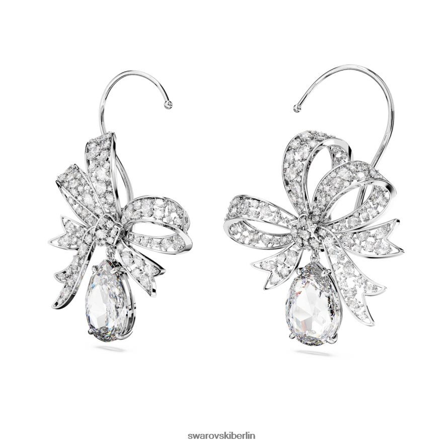 Swarovski Volta-Clip-Ohrringe Schleife, weiß, rhodiniert Schmuck HLT448959