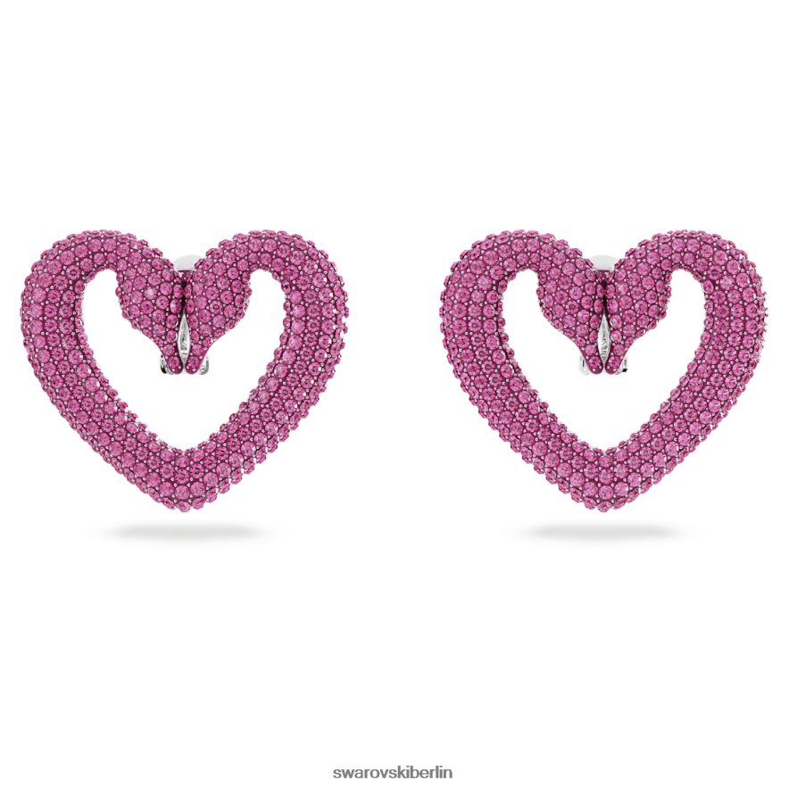 Swarovski una Ohrclips Herz, rosa, rhodiniert Schmuck HLT448947