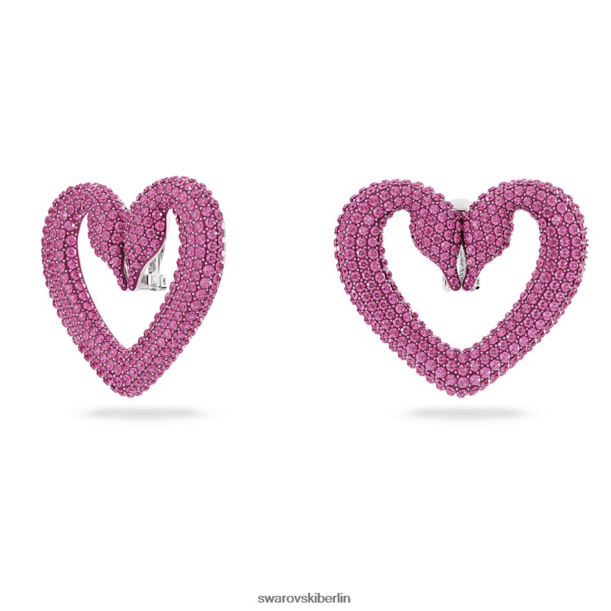 Swarovski una Ohrclips Herz, rosa, rhodiniert Schmuck HLT448947
