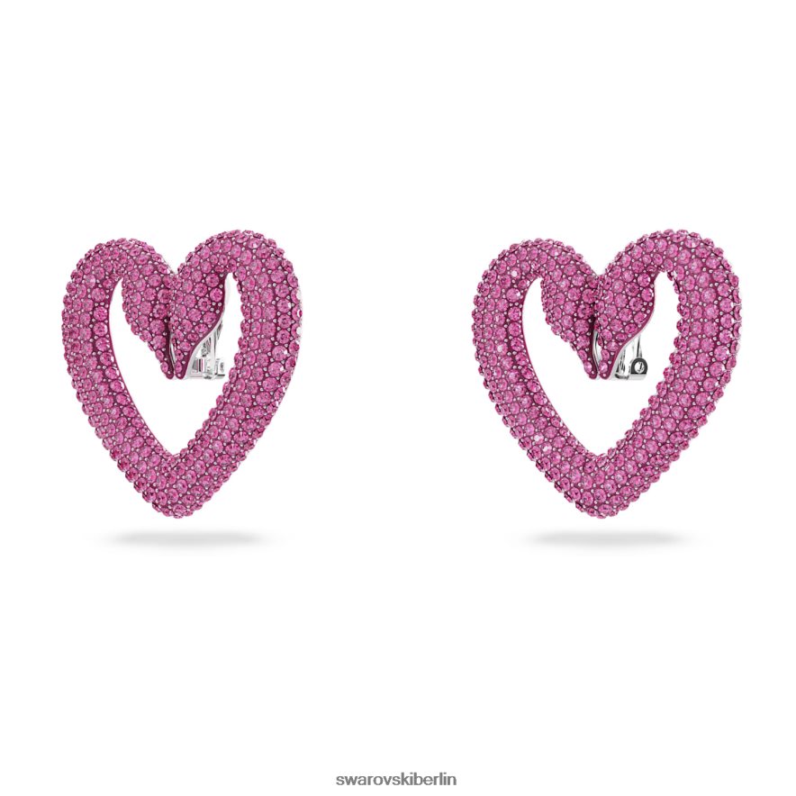 Swarovski una Ohrclips Herz, rosa, rhodiniert Schmuck HLT448947