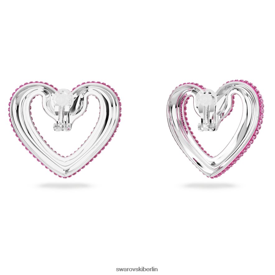 Swarovski una Ohrclips Herz, rosa, rhodiniert Schmuck HLT448947