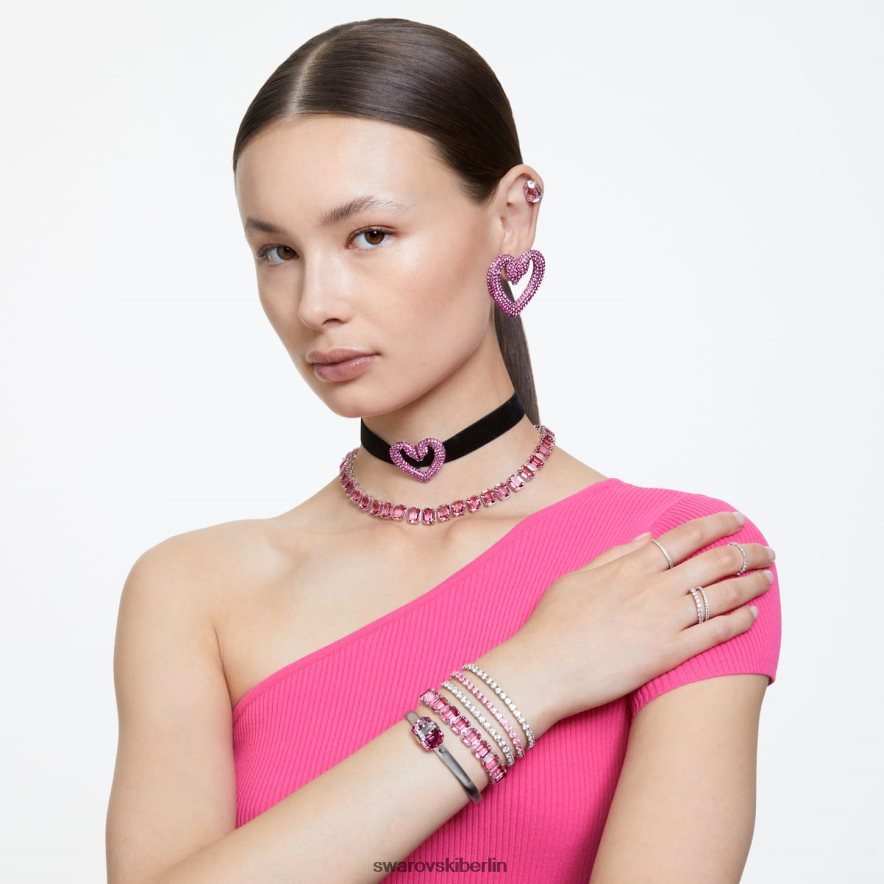 Swarovski una Ohrclips Herz, rosa, rhodiniert Schmuck HLT448947