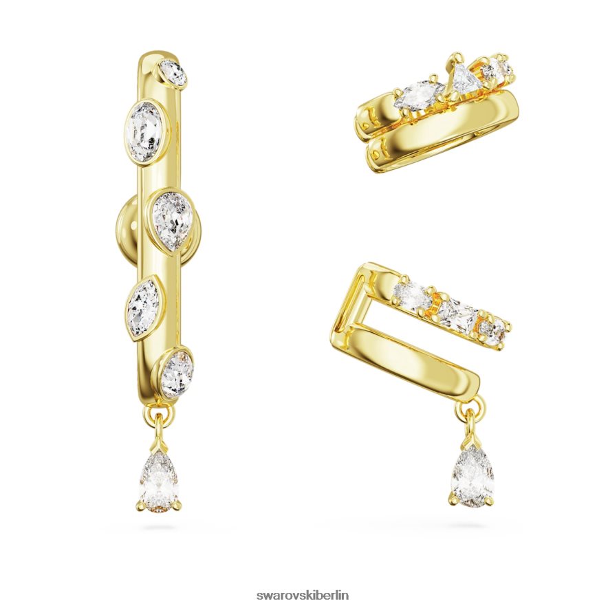 Swarovski Dextera-Ohrmanschette Mischschliffe, weiß, vergoldet Schmuck HLT448401