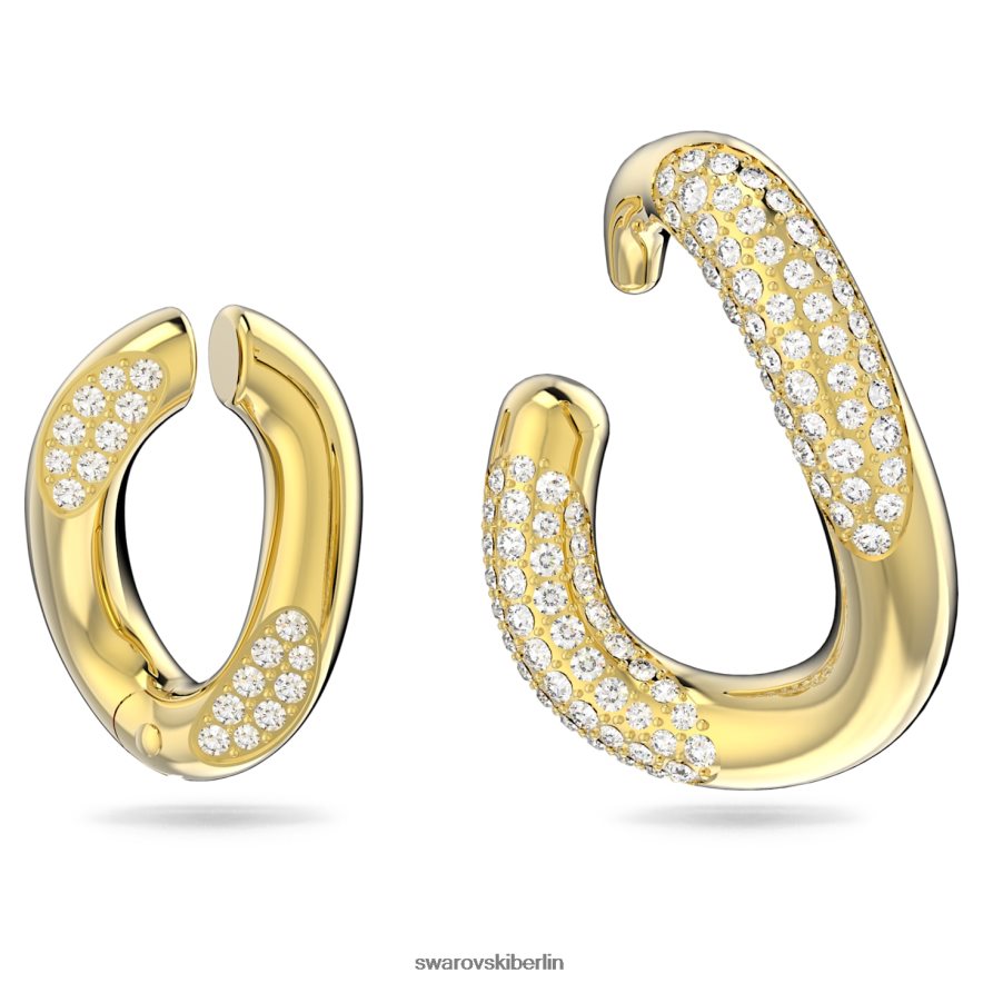 Swarovski Dextera-Ohrmanschette asymmetrisches Design, weiß, vergoldet Schmuck HLT448372