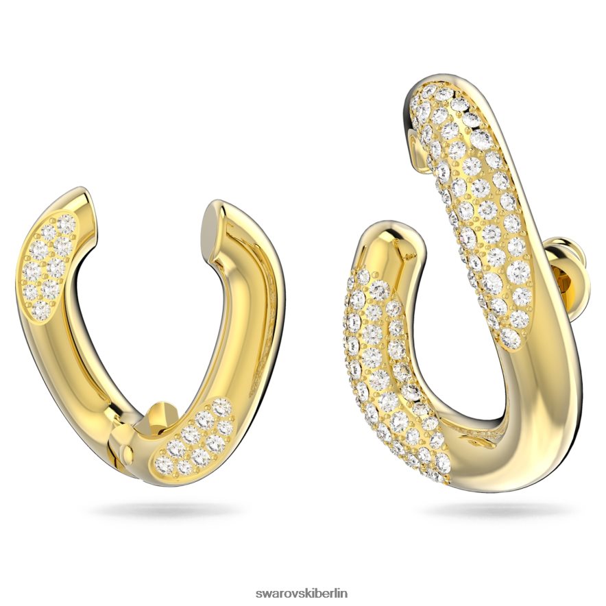 Swarovski Dextera-Ohrmanschette asymmetrisches Design, weiß, vergoldet Schmuck HLT448372